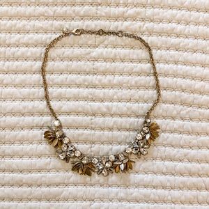 J. Crew Factory crystal bouquet statement necklace